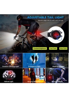 Y&D SYOSI Bike Light Set, Bicycle Headlight and Taillight with Speedometer, USB Rechargeable Waterproof Front Tail Light, Speedometer Fit All Mountain Road  - Image 2