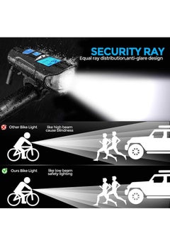 Y&D SYOSI Bike Light Set, Bicycle Headlight and Taillight with Speedometer, USB Rechargeable Waterproof Front Tail Light, Speedometer Fit All Mountain Road  - Image 3