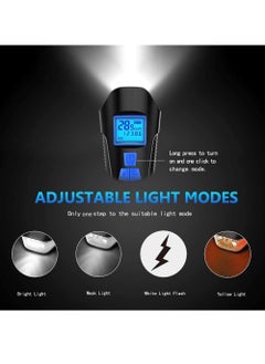 Y&D SYOSI Bike Light Set, Bicycle Headlight and Taillight with Speedometer, USB Rechargeable Waterproof Front Tail Light, Speedometer Fit All Mountain Road  - Image 5