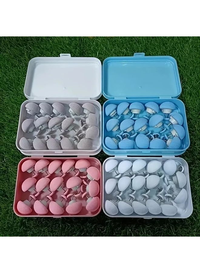 16pcs Pink Mushroom Bed Sheet Clips Anti Slip Safety Pins For Curtains Towels - Image 2