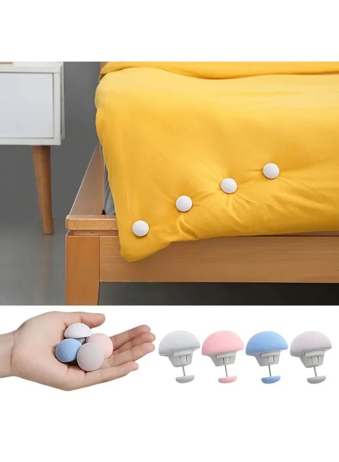 16pcs Pink Mushroom Bed Sheet Clips Anti Slip Safety Pins For Curtains Towels - Image 3