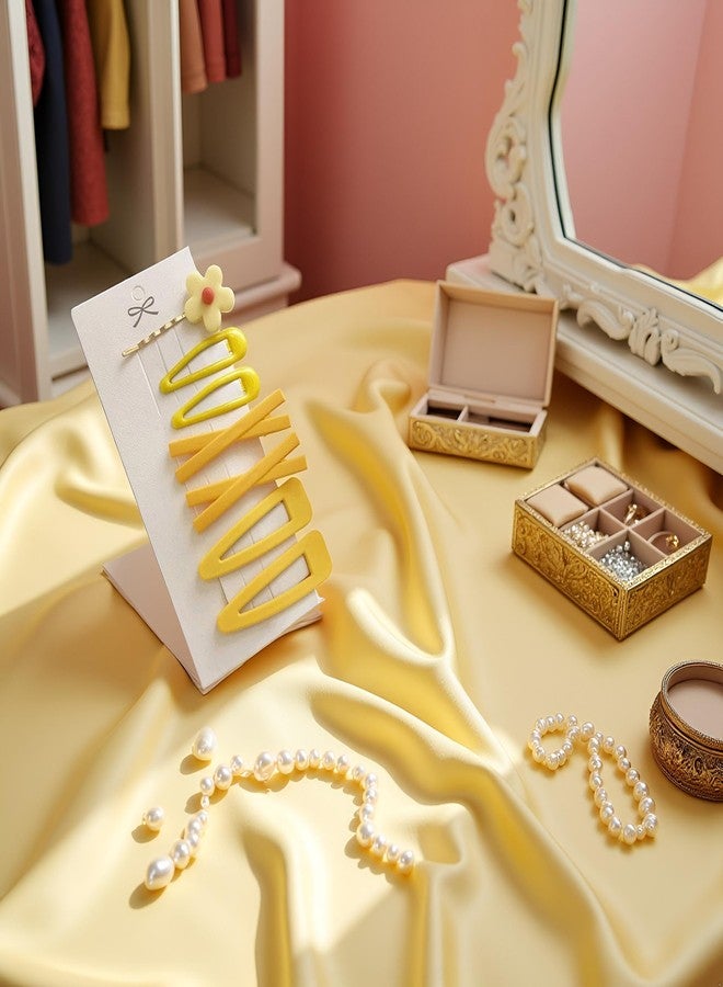 Sluswallow 7Pcs Yellow Sweet Flower Women Girl Barrette Bobby Pin Hairpin Hair Clips Decoration Elegant Gold Gifts Hair Clips (7cm/2.76") - Image 5