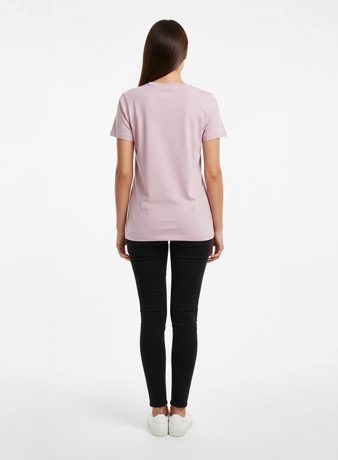 Polo Play Lilac Graphic Logo Crew Neck T-Shirt - Image 4