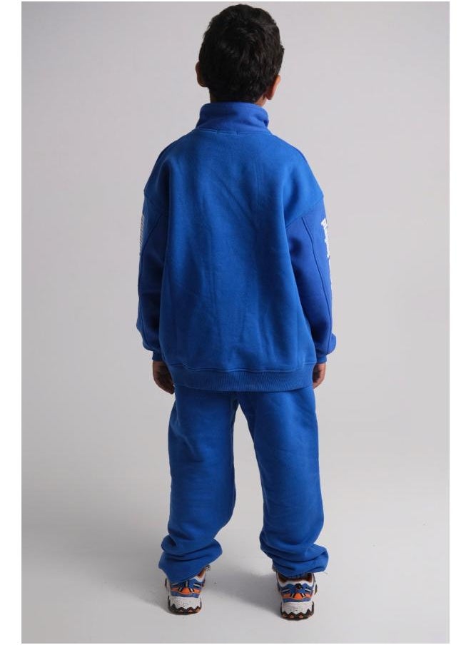 playmore - Unisex Blue "Playing Outdoors Club" Comfy Sweatpants - Image 1