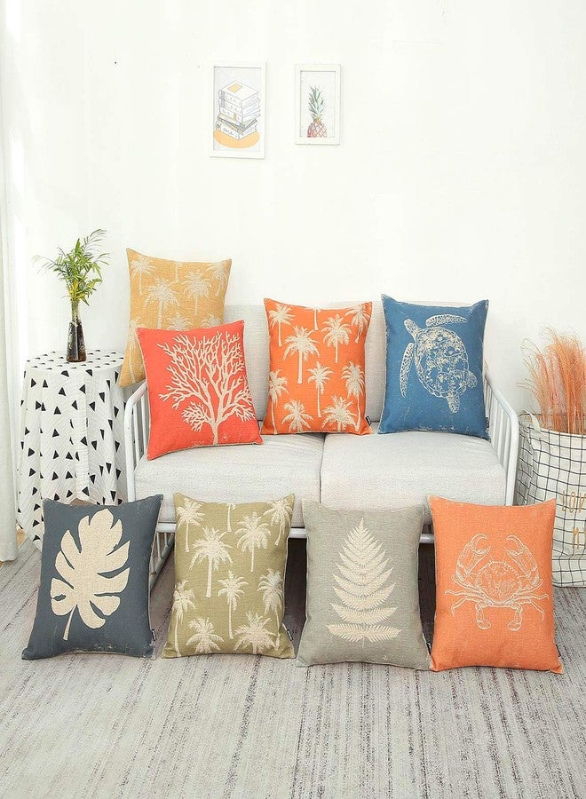 TRENDIN Nautical Throw Pillow Covers Accent Cushion Cases for Couch Sofa Sea Home Decor 18 X 18 Inches Pink PL646TR - Image 3