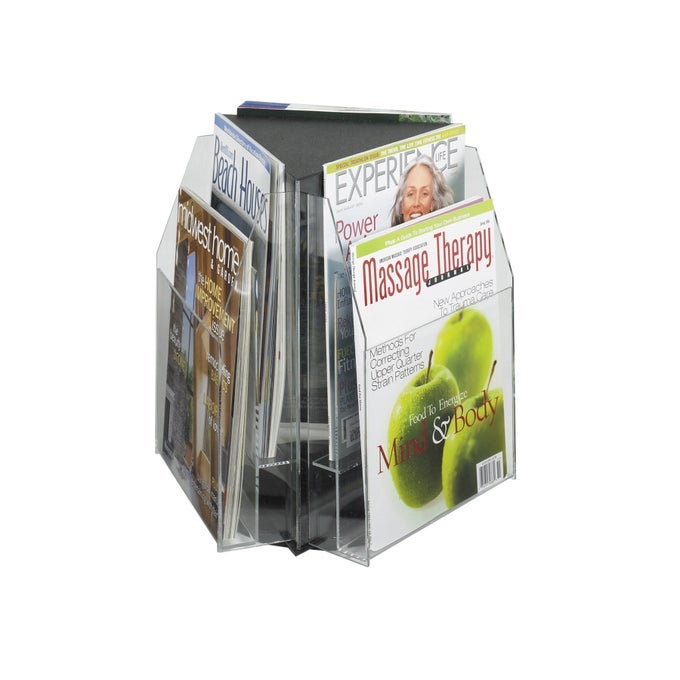 PRODUCTS 5698CL REVEAL TABLE TOP LITERATURE DISPLAY 6 MAGAZINE CLEAR
