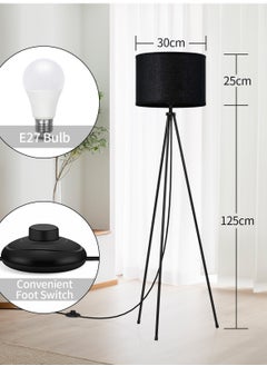 Sumkyle Tripod Floor Lamp with 3 Color Temperatures LED Bulb  - Image 4