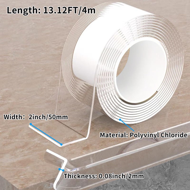 KAIYUER 13.12 FT Edge Corner Protector Baby Proofing,Soft Clear Furniture Table Corner Guard & Edge Safety Cabinet Door Bumper,Crib Bumpers,Wall Protector(Width 2 inï¼ŒThickness 0.08 in) - Image 2
