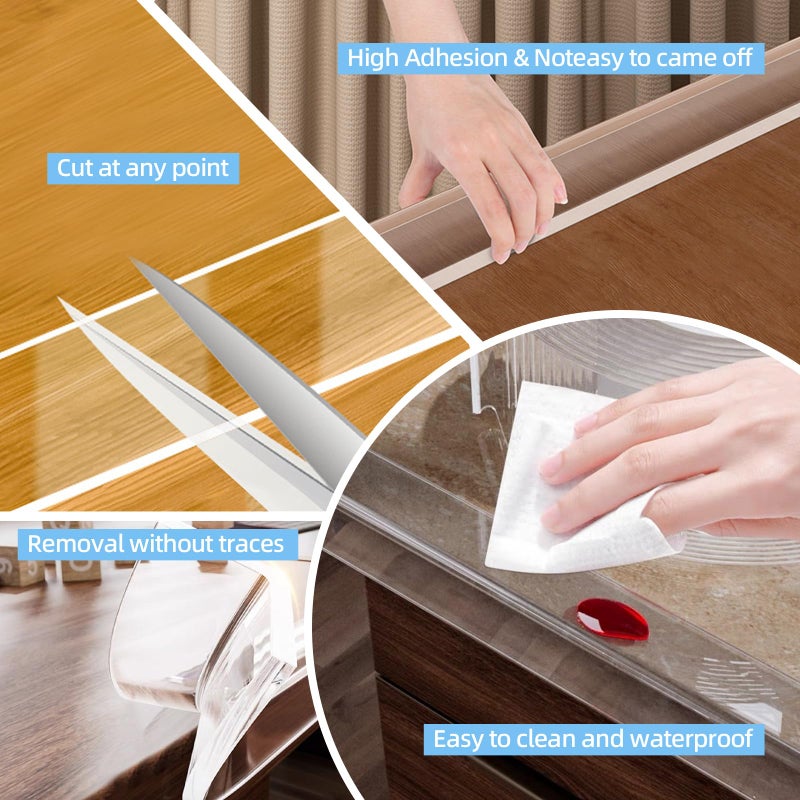 KAIYUER 13.12 FT Edge Corner Protector Baby Proofing,Soft Clear Furniture Table Corner Guard & Edge Safety Cabinet Door Bumper,Crib Bumpers,Wall Protector(Width 2 inï¼ŒThickness 0.08 in) - Image 4