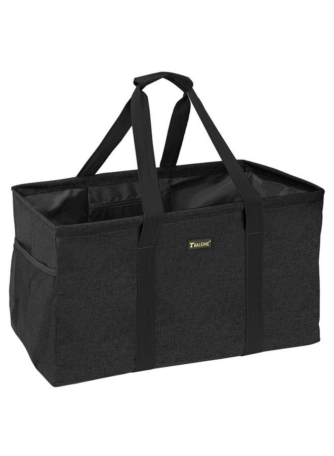 Baleine BALEINE Extra Large Utility Tote Bag with Wire Frame for Storage (Black, 22''x12''x10'')  - Image 1