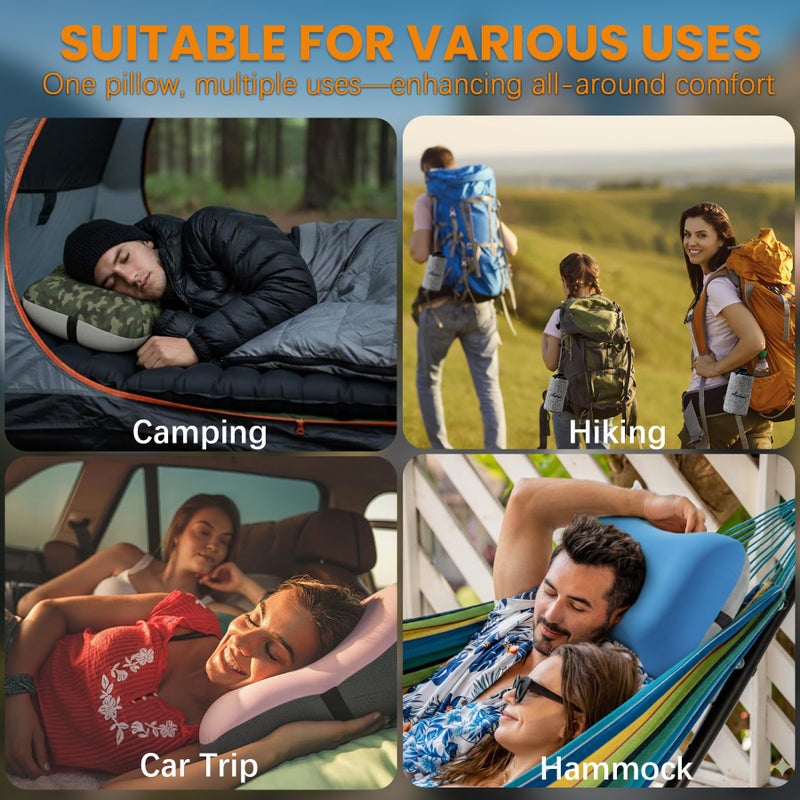Antfuny Inflatable Neck Pillow for Beach Travel Camping Picnic Outdoor Small Compact Towel Blanket Clip Quick Dry Oversized xl Extra Large Cloud Turkish Cotton Microfiber Bulk Mat Sand Free Waterproof - Image 5