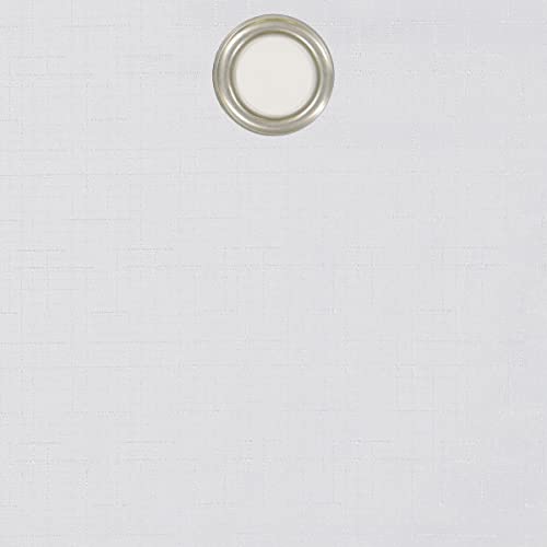 Eclipse Kendall Solid Textured Blackout Thermal Insulated Lining Grommet Window Curtain for Bedroom (1 Panel), 42 in x 84 in, White - Image 4