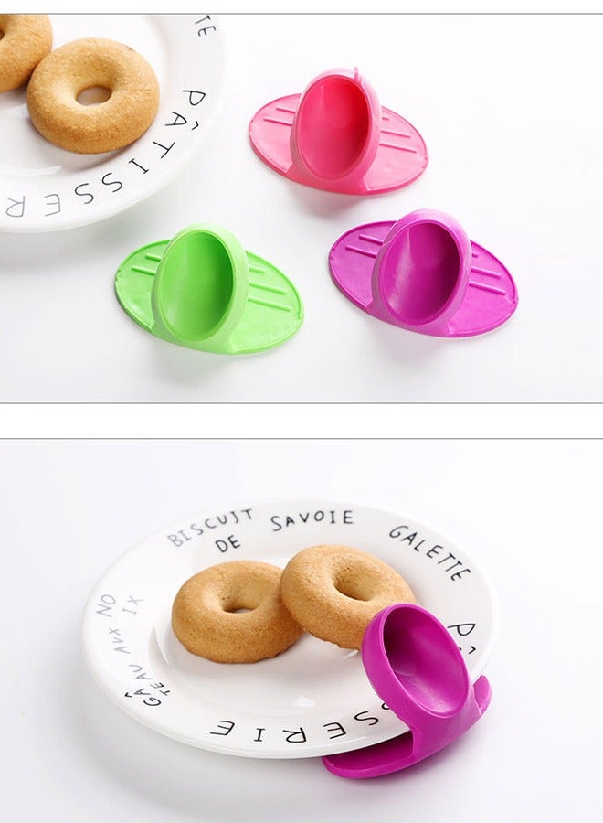 Geustos 5PCS Anti-scald Hand Clips, Heat-resistant Anti-scald Finger Clips, for Cooking Pinch Grips, Pot Racks and Plates for Fixtures like Kitchens, Food Grade Silicone Pink and(random color)  - Image 5