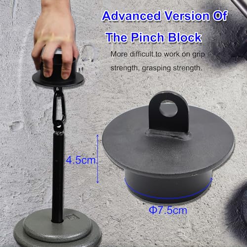 Lights Mountain Metal Pinch Block Grip Set with Loading Pin, Pinch Block Grip Workout Rock Climbing Power Grips Forearm Finger Exerciser Strength Training Strengthener Equipment - Image 4
