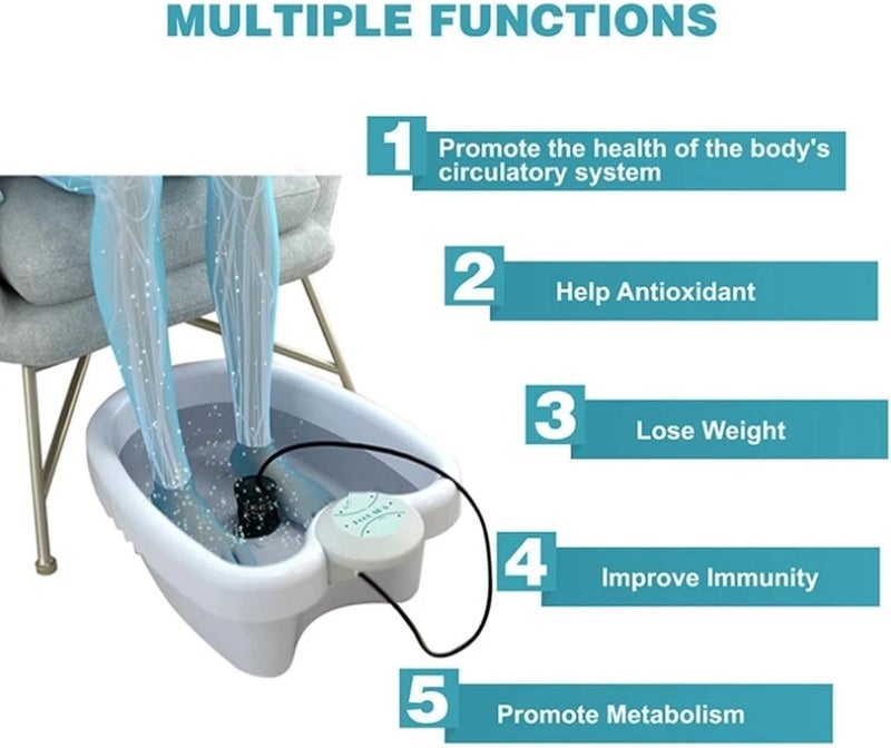 Healifeco Ionic Foot Spa at Home Detox and Cleanse - Ionic Foot Cleanse Ion Detox Foot Bath Machine, Ion Detox Foot Bath Kit, Relaxed and Relieved Your Feet - Image 2