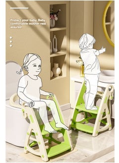 Beauenty Potty Training Seat & Toddler Step Stool, Ultimate Stability Toddler Toilet Seat, Adjustable Step & Seat Height Potty Seats for Toddlers Boys Girls  - Image 3