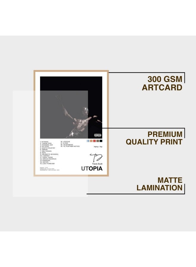 CodersParadise Paper Pack Of 6 - Travis Scott Music Album Art Wall Posters 8X12 Inch (A4 Size) Included Glue Dots Wall Decor Posters Wall Art For Bedroom, Living Room, Office - Image 5