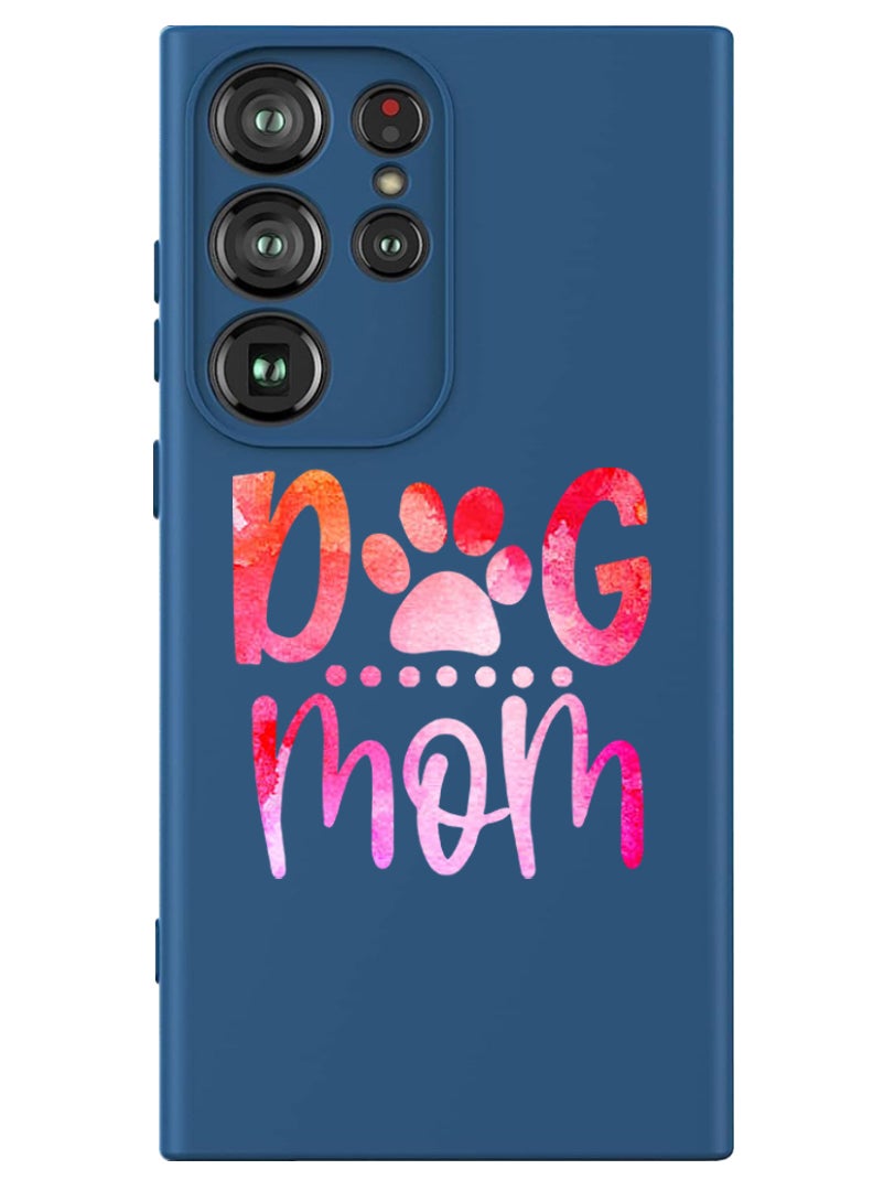 Theodor Protective Slim Fit Case Liquid Silicone Cover with Full Body Protection Anti-Scratch Shockproof Case For Samsung Galaxy S24 Ultra (Blue) - Dog with bubble - Image 1