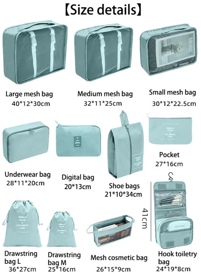 11 Set Packing Cubes for Suitcases, Travel Essentials for Carry on, Luggage Organizer Bags Set for Travel Accessories , Navy blue - Image 4