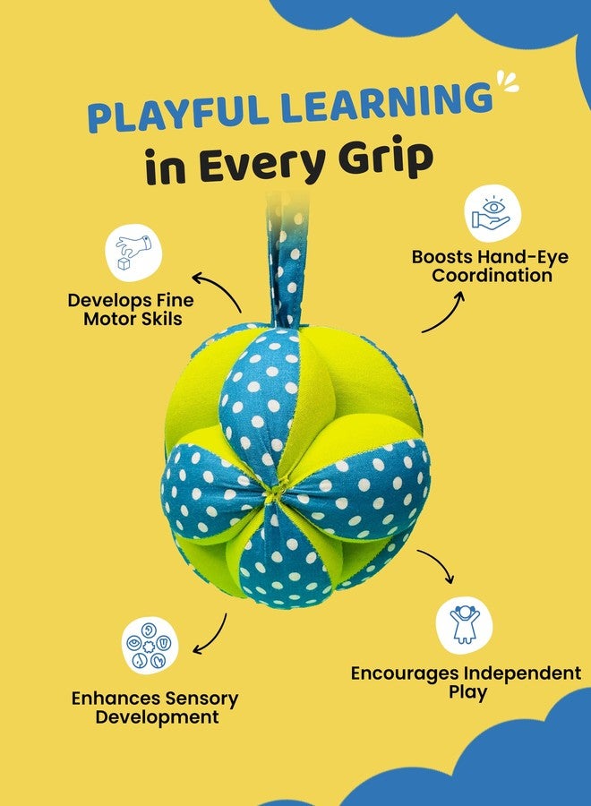 Haplap Kit - Baby Soft Clutch Ball | Sensory Ball for Babies | Newborn Grasping Toy | Soft Toy for Baby Development | Safe & Washable Clutch Ball (Multicolor) (Red & Orange) - Image 4