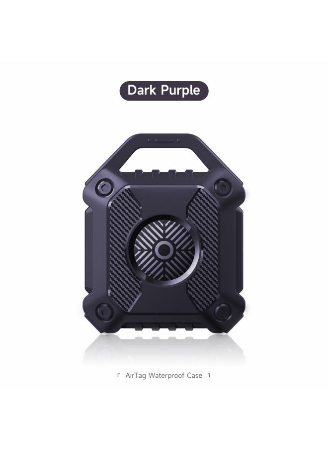 Generic - Armor Anti-lost Locator AirTag For Apple Anti-lost Device Airtags Tracker Waterproof Soft Protective Case-Color:Armor Anti-lost Device [dark Purple]]-Applicable Model:AirTag - Image 1