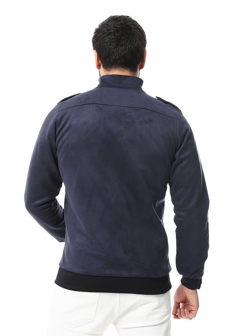 Caesar Mens Chmois Lining Jacket With Zipper And Front Pockets  - Image 4