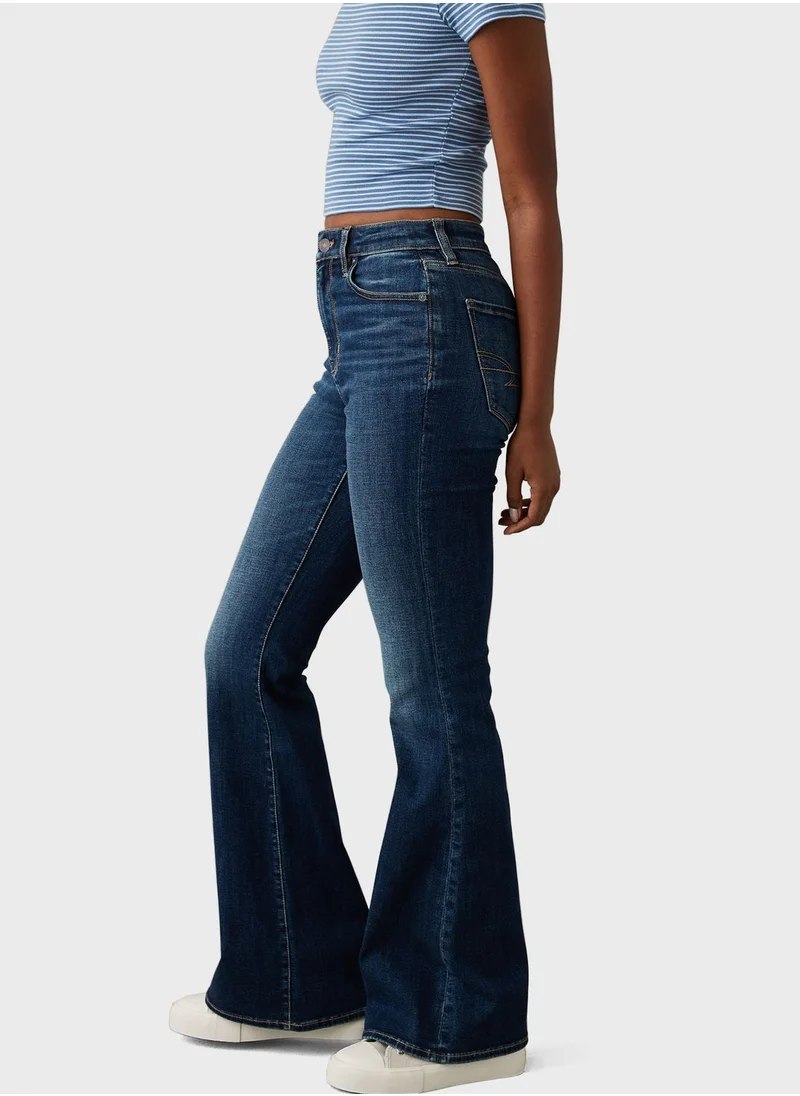 امريكان ايجل High Waist Flare Jeans