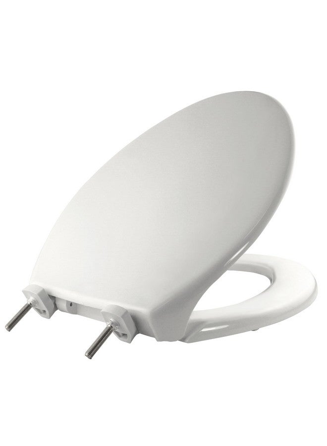 Bemis 7800TDG 000 Commercial Heavy Duty Closed Front Toilet Seat with Cover That Will Lift for Easy Cleaning, Never Loosen & Reduce Call-Backs, Elongated, White - Image 1