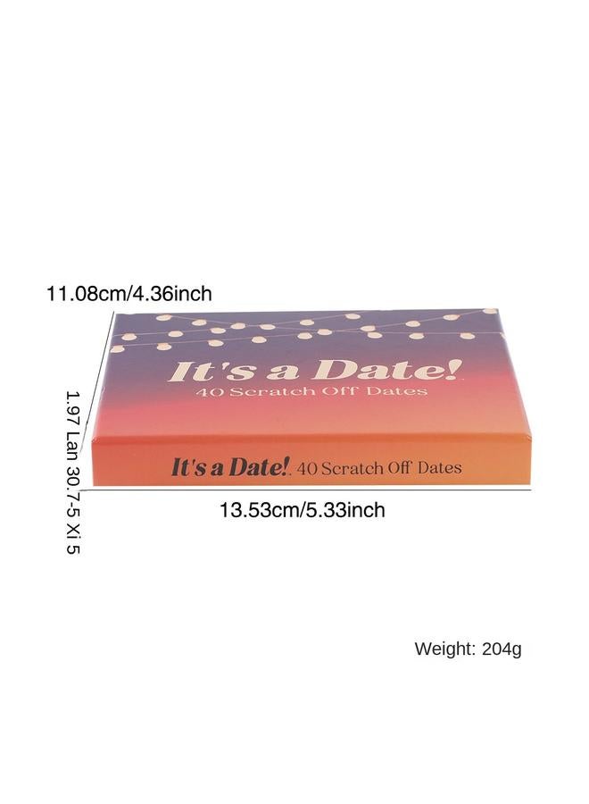 Bluejw It's A Date! Romantic Valentine's Day Gift Dating Couple Scratch Card Board Game Card Game - Image 5