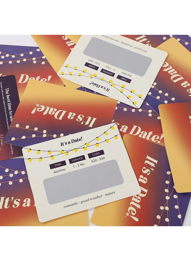 Bluejw It's A Date! Romantic Valentine's Day Gift Dating Couple Scratch Card Board Game Card Game - Image 4