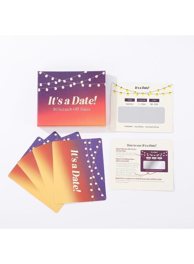 Bluejw It's A Date! Romantic Valentine's Day Gift Dating Couple Scratch Card Board Game Card Game - Image 3