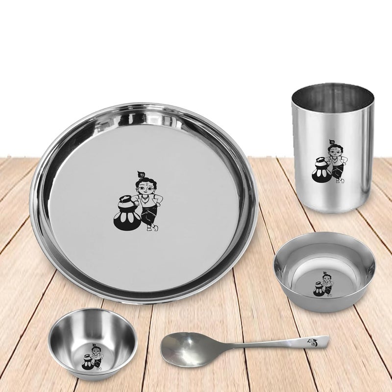 Savri Kids Meal Set – Cartoon Character Design for Boys & Girls – Best Gift for Birthdays, Return Gifts, Festivals & Special Occasions –Kids' Mealtime Fun (Krishna) - Image 1