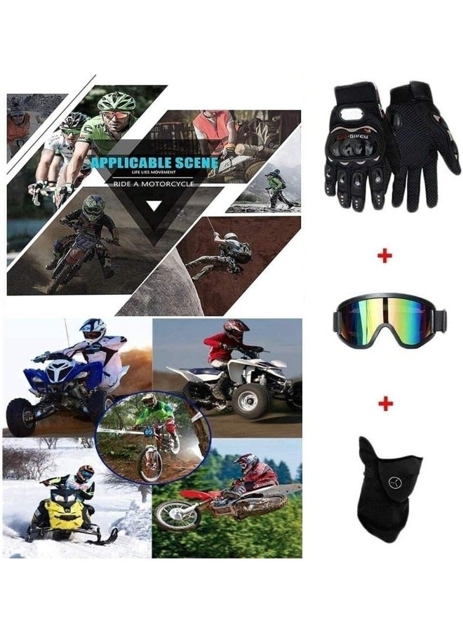 Kuqibao 4-Piece Full Face Racing Motorcycle Helmet Kit Protective Gear Motorcycle Helmets Street Bike Racing Moto Helmet Cartoon Car Helmet Electric Car Helmet Suitable For Young Boys And Girls ﻿ - Image 5