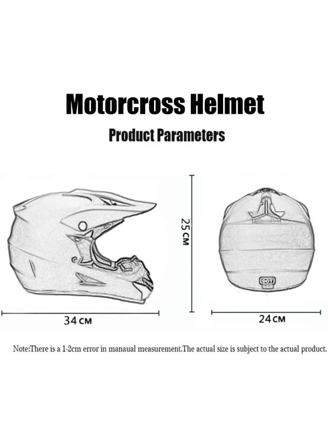 Kuqibao 4-Piece Full Face Racing Motorcycle Helmet Kit Protective Gear Motorcycle Helmets Street Bike Racing Moto Helmet Cartoon Car Helmet Electric Car Helmet Suitable For Young Boys And Girls ﻿ - Image 4