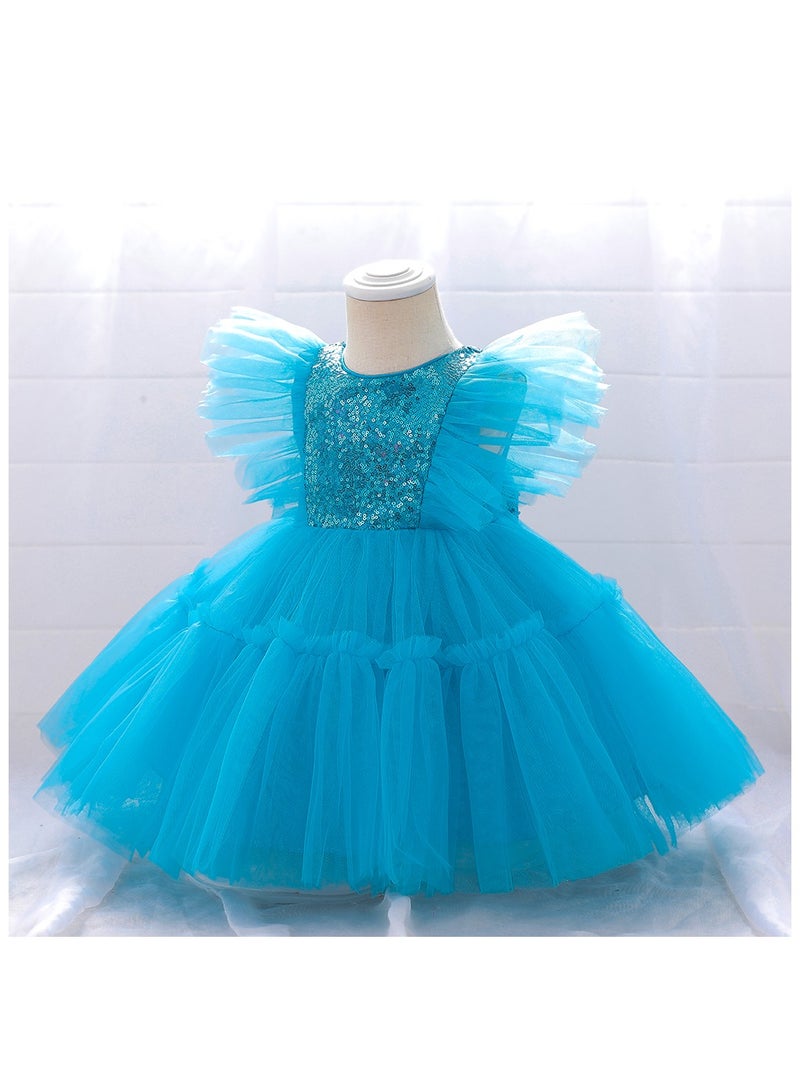 D'Daniela Alice Butterfly Blue Party Dress - Image 2