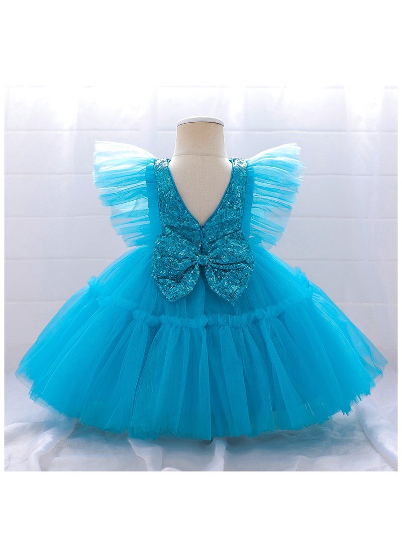 D'Daniela Alice Butterfly Blue Party Dress - Image 3