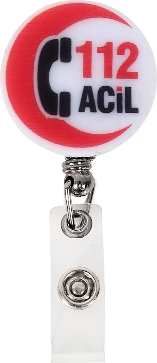 Nur Medikal Giyim Nur Medical Clothing 112 Emergency Themed Yoyo Name Badge AKS-ACL-002