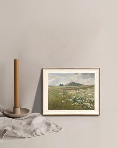 KISSFOX Framed Wall Art Vintage Wall Decor Wildflowers Canvas Art Landscape Pictures Floral Paintings Spring Scenery Artwork Impressionist Prints For Living Room Bedroom Kitchen - Image 3