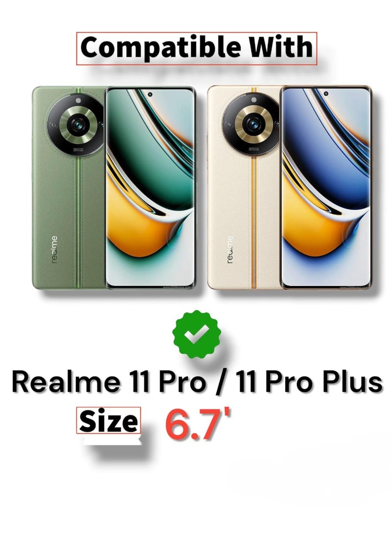For Realme 11 Pro/11 Pro Plus Silicone Back Case, 6D Chrome Shiny TPU with Gold Frames and Flexible Compatible with Realme 11 Pro/11 Pro Plus (6.7’’) (Black)