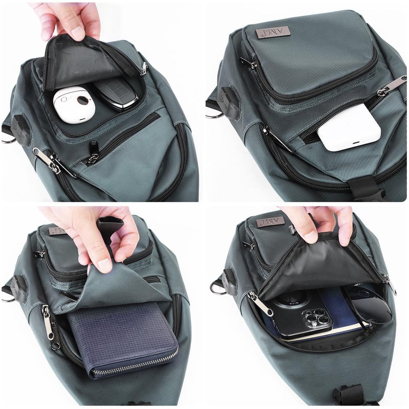 AMJ Crossbody Hiking Casual Sling Bag For Men Women Travel Camping Chest Backpack Daypack - Image 5