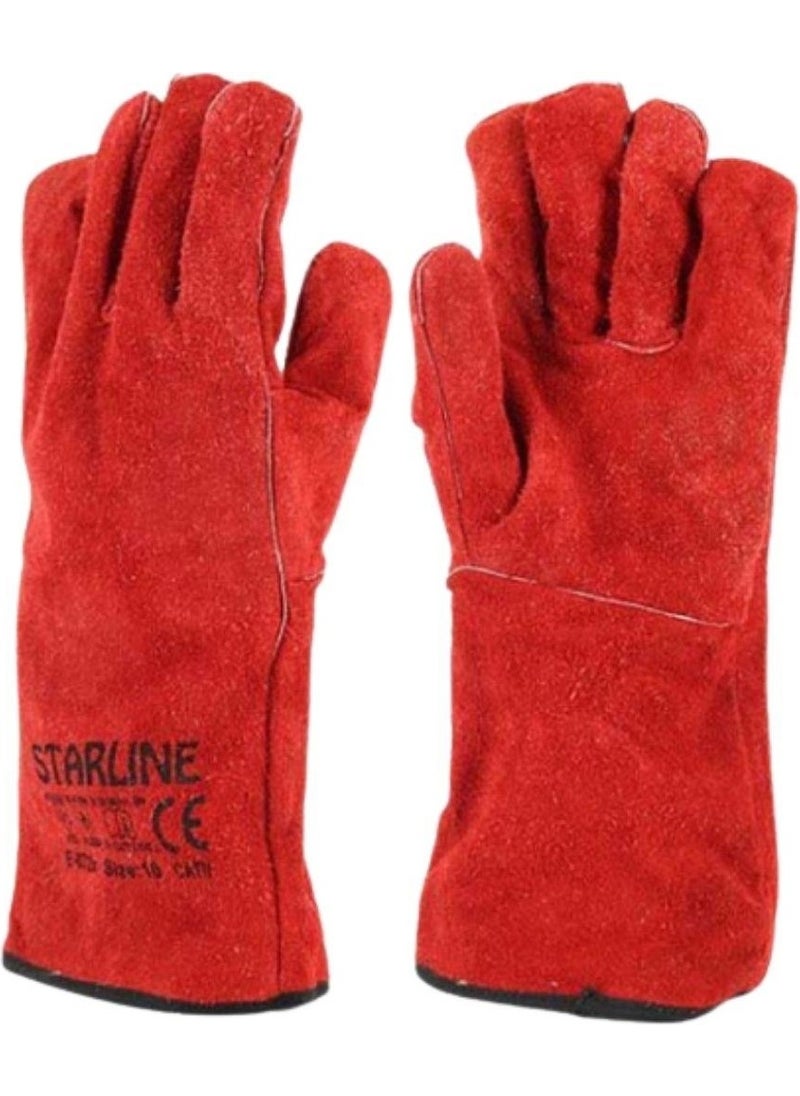 Kardelen İş Elbiseleri Kardelen Work Clothes Starline E-072X Welding Gloves 