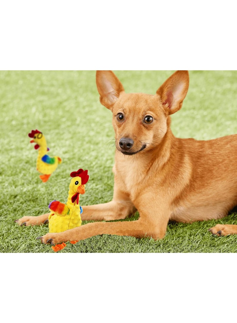 NNC PETS Dog toy for Aggressive chewers, Tear-resistant squeaky plush dog toy with Chicken theme and Durable plush materials, Suitable for tooth cleaning and Stress relief, no battery required (Yellow) - Image 2