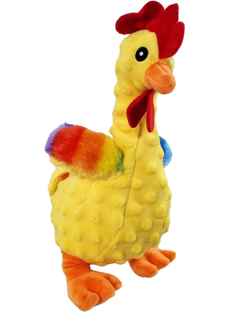 NNC PETS Dog toy for Aggressive chewers, Tear-resistant squeaky plush dog toy with Chicken theme and Durable plush materials, Suitable for tooth cleaning and Stress relief, no battery required (Yellow) - Image 1