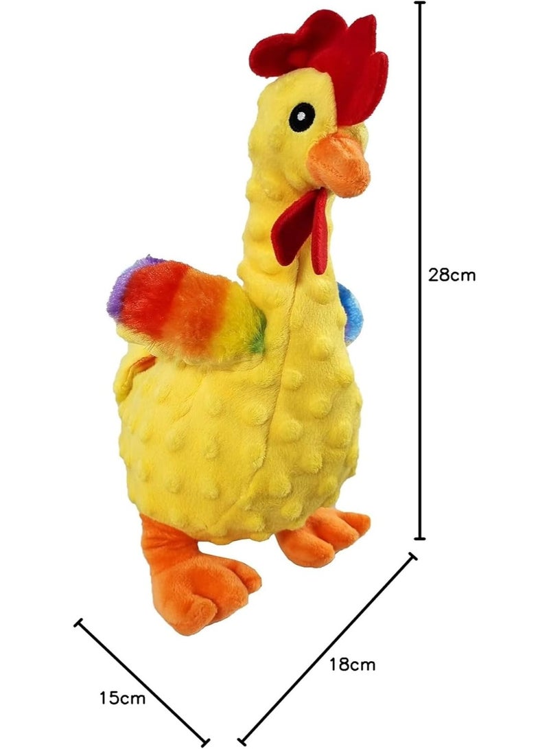 NNC PETS Dog toy for Aggressive chewers, Tear-resistant squeaky plush dog toy with Chicken theme and Durable plush materials, Suitable for tooth cleaning and Stress relief, no battery required (Yellow) - Image 3