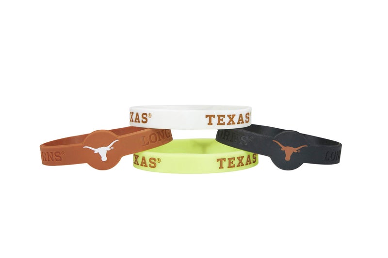Aminco NCAA Texas Longhorns Silicone Bracelets, 4-Pack - Image 2