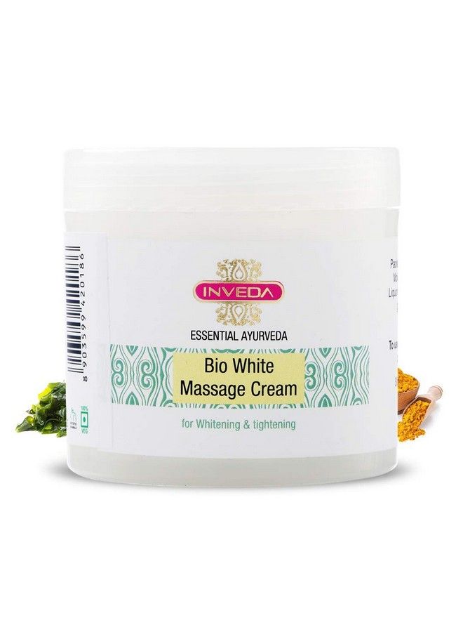 Inveda Bio White Massage Cream With The Goodness Of Turmeric & Seaweed Giving Glowing And Smooth Face 100Ml - Image 2
