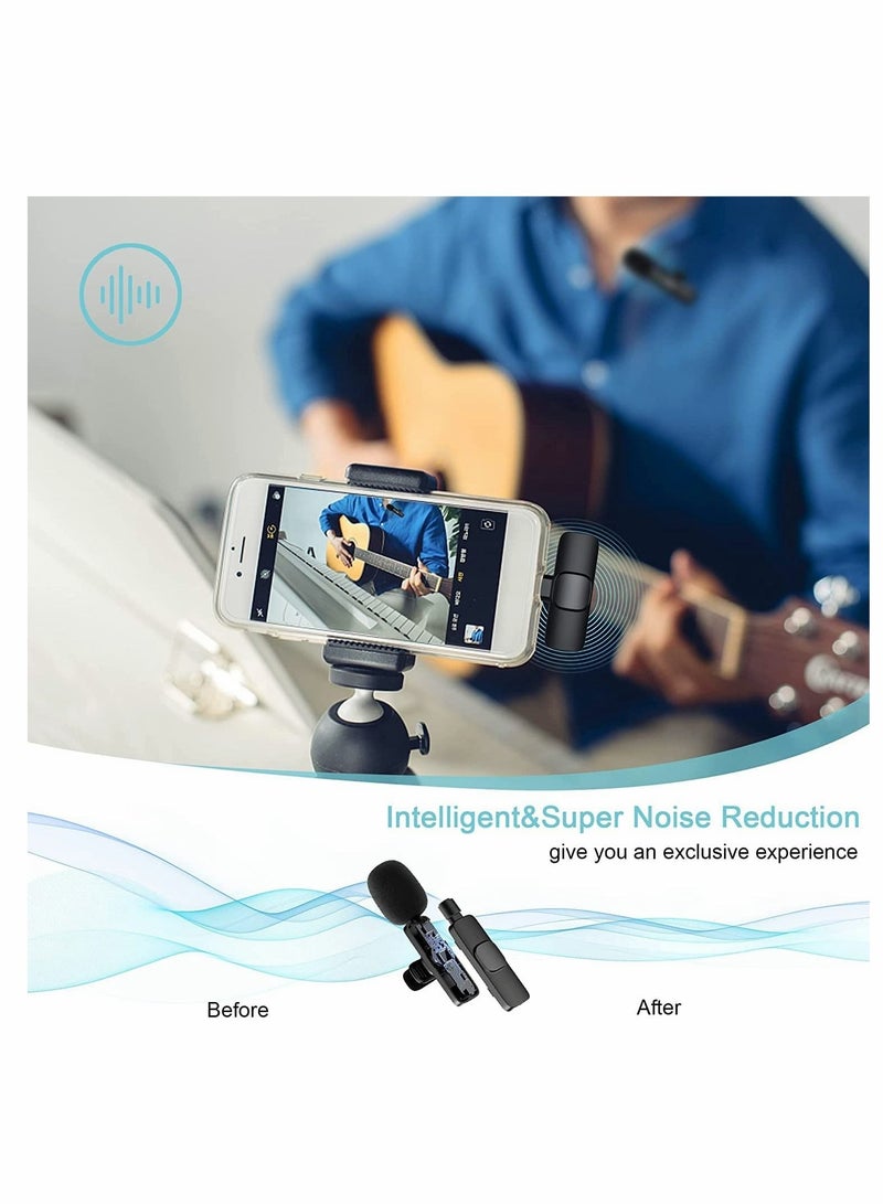 Captaintech Wireless Lavalier Microphone, Plug-Play Wireless Mic for Recording, YouTube/TikTok/Facebook Live Stream, Noise Reduction Auto-Sync, Suit for iOS/Android Devices, Phone Computer SLR Universal (Type-C) - Image 3