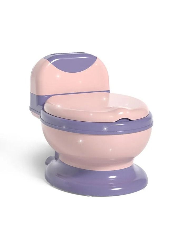 Arabest - Potty Training Toilet with PU Pad, Realistic Potty Training Seat, Toddler Potty Chair, Removable Potty Pot, Toilet Tissue Dispenser and Splash Guard, Non-Slip for Toddler& Baby& Kids(Pink) - Image 1