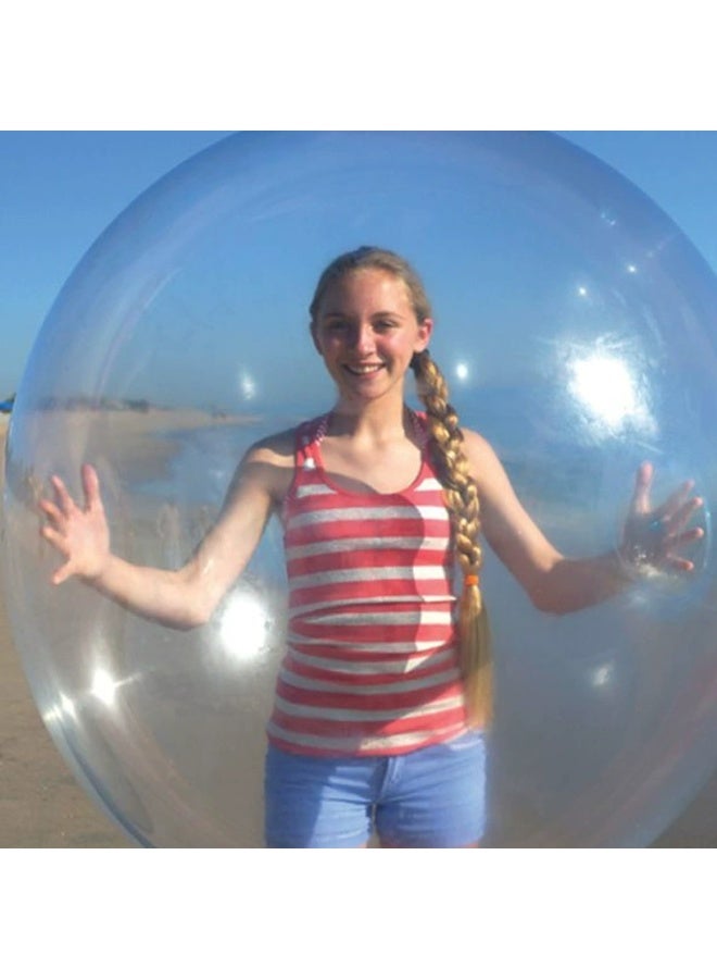 Goolsky Extra Large Inflatable Bubble Ball - Giant Clear Bubble Ball & Adults, Heavy-Duty Rubber Construction, Non-Toxic & Reusable, Indoor/ Party Games, Birthday, Backyard - Easy Setup with Tie Ropes, Available in Large (70.01cm) Sizes - Safety First Design for Bubble Ball Fun, Quick Fill Water Balloons - Image 3