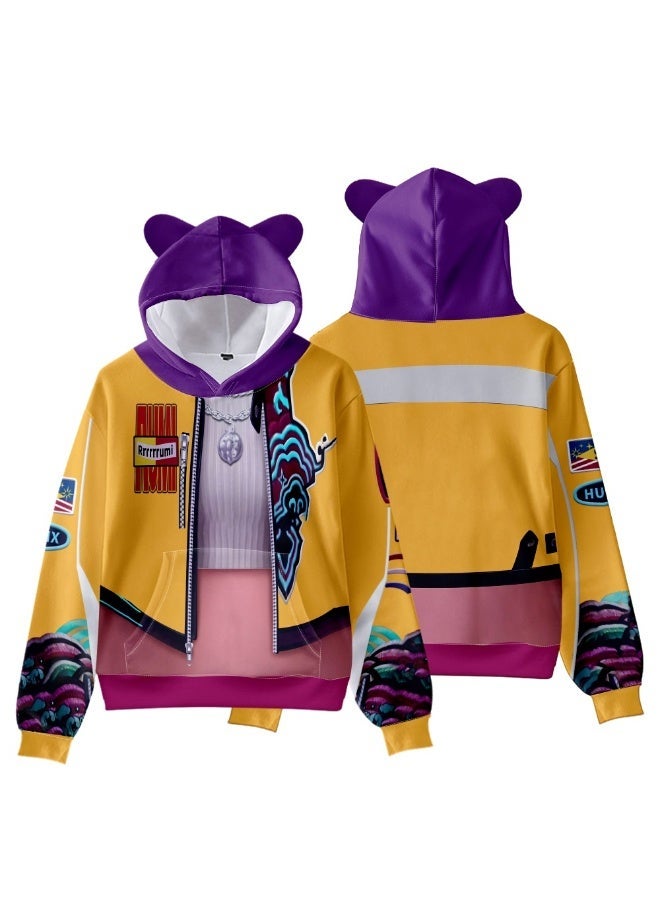 general سويت شيرت هوديد من كيبوب صيادي الشياطين مع أذني قطة للأطفال - Image 1